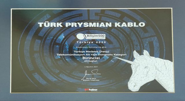 Bilişim 500’den Türk Prysmian Kablo’ya Ödül