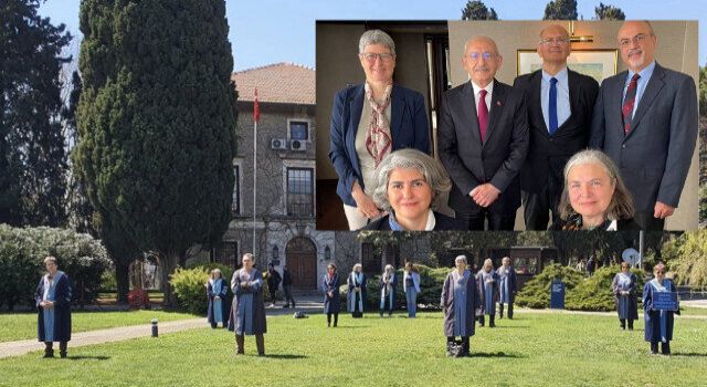 Dikilerek maaş alan Boğaziçi akademisyenleri ile bir araya geldi