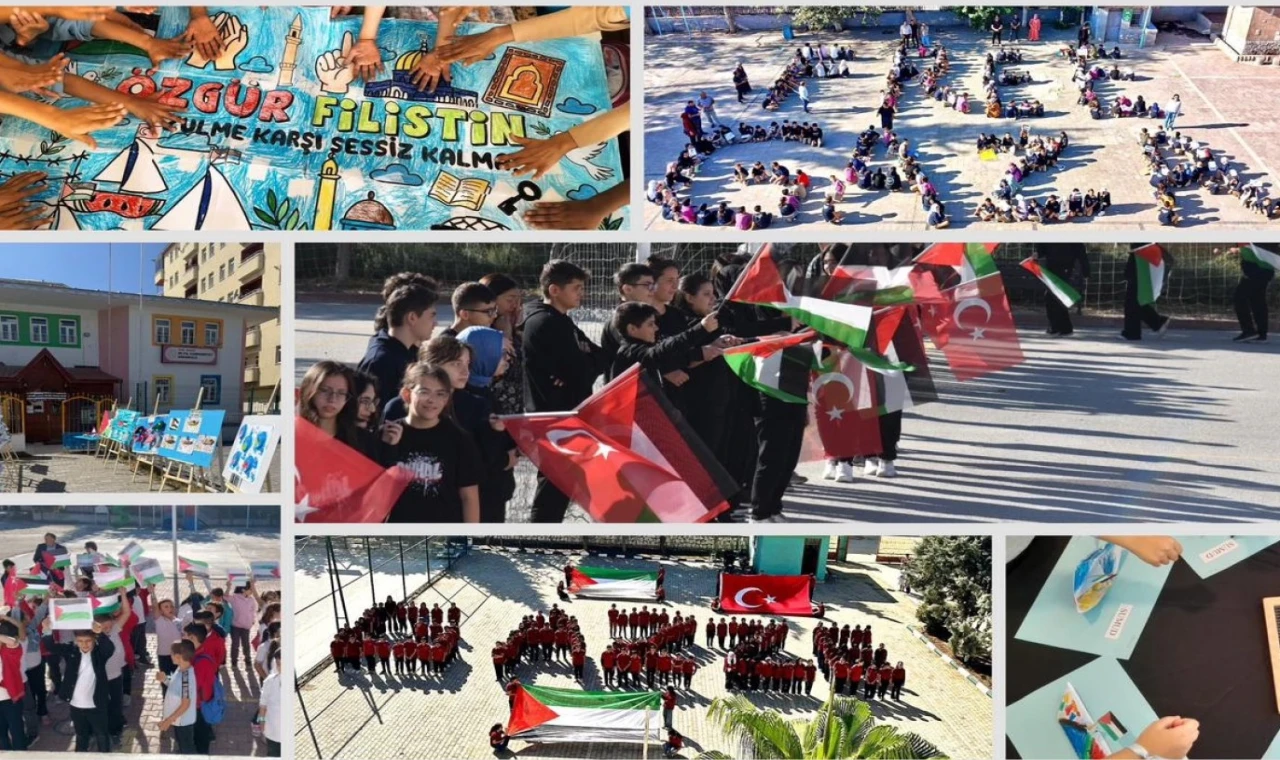 Okullarda eş zamanlı Filistin farkındalıkları