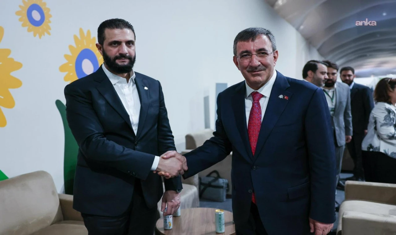 Cumhurbaşkanı Yardımcısı Yılmaz, Suriye Cumhurbaşkanı Şara ile görüştü