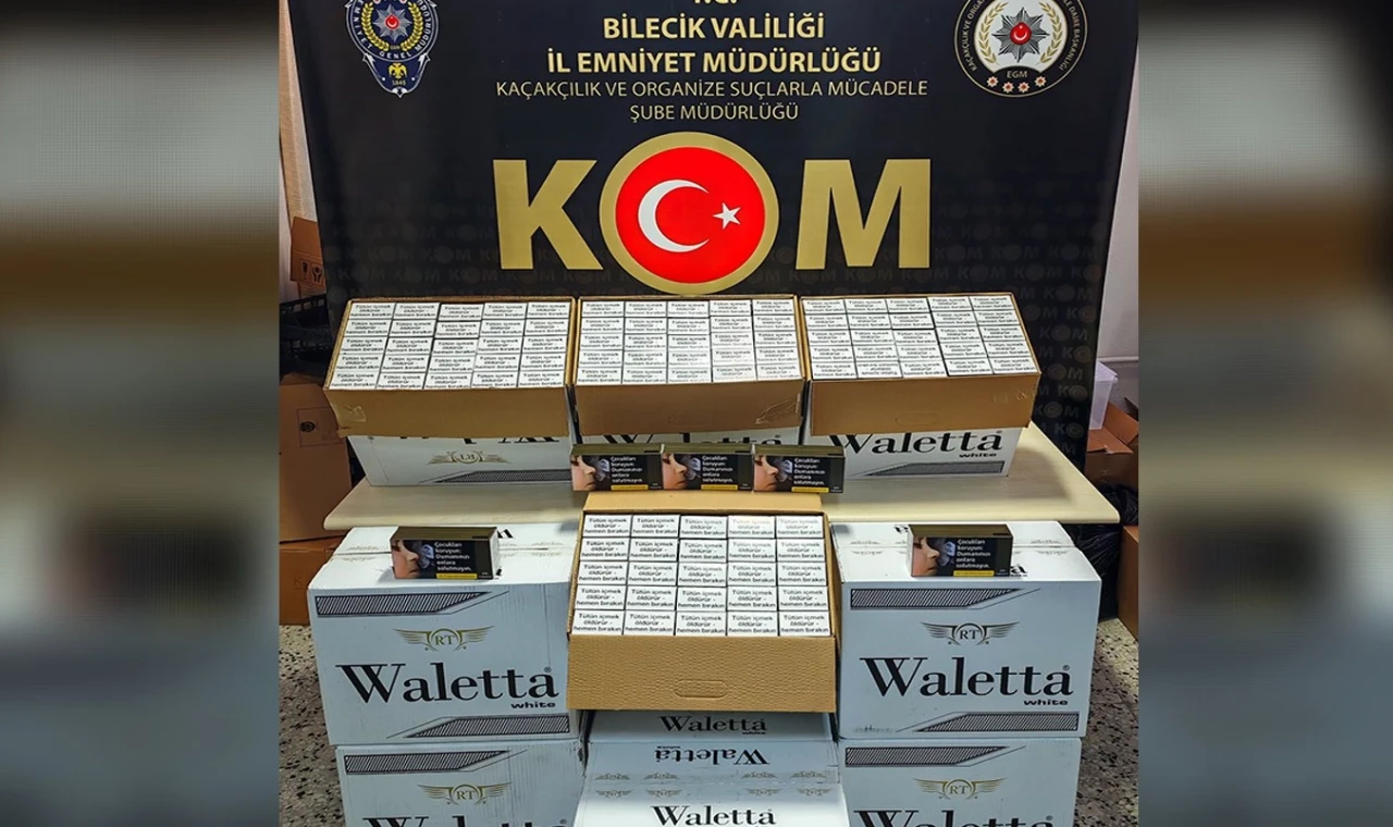 100 bin bandrolsüz makaron ele geçirildi