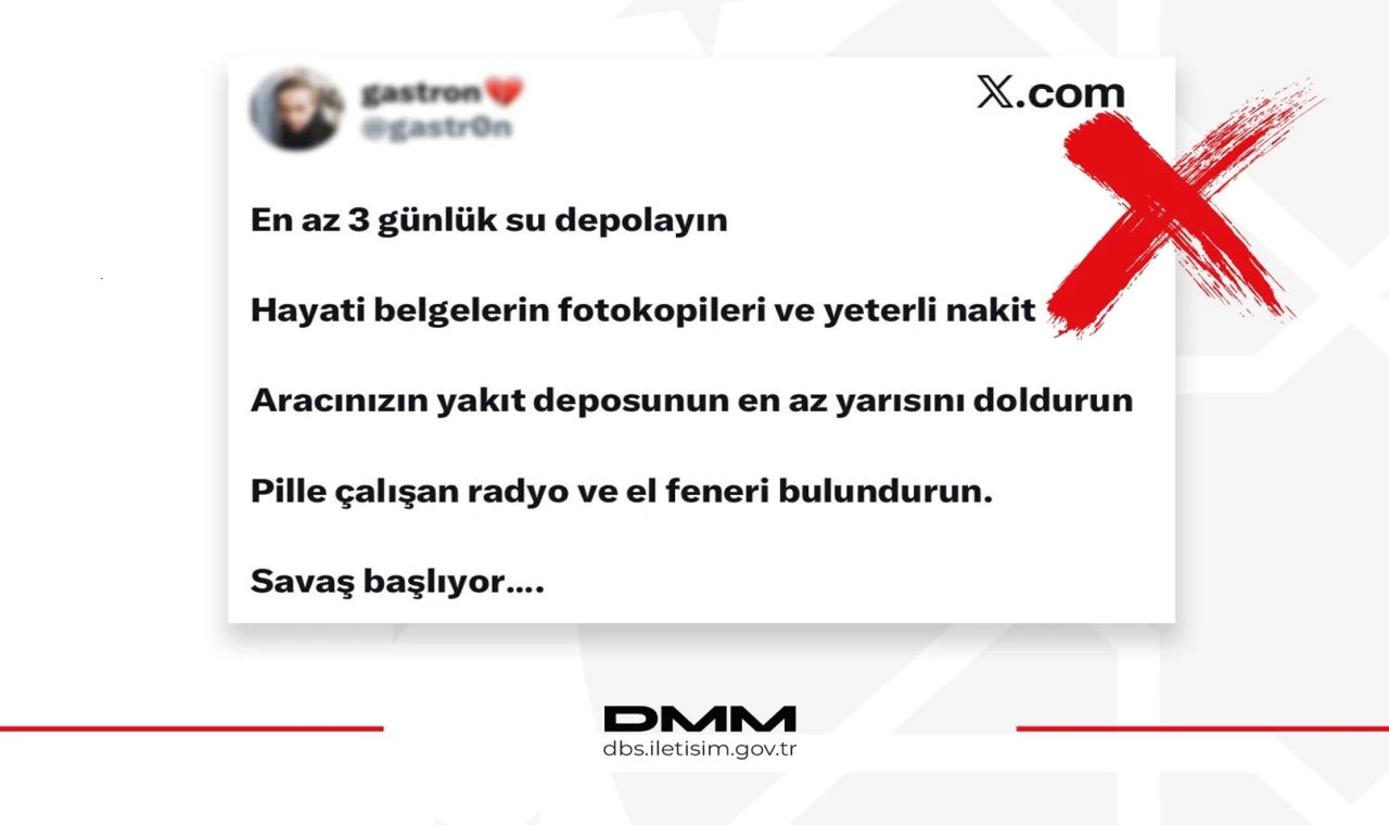 DMM’den ”Savaş başlayacak” iddialarına yalanlama