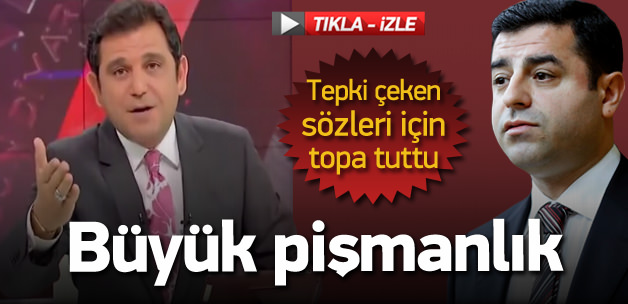 Büyük pişmanlık! Demirtaş'ı topa tuttu!