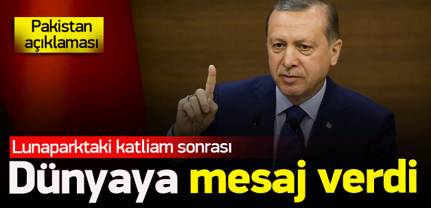 Erdoğan'dan Pakistan açıklaması