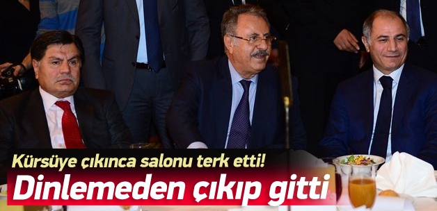 Kılıç kürsüye çıktı bakan salonu terk etti