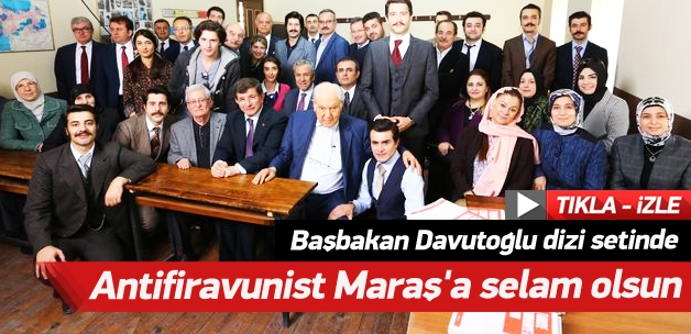 Davutoğlu dizi setini ziyaret etti