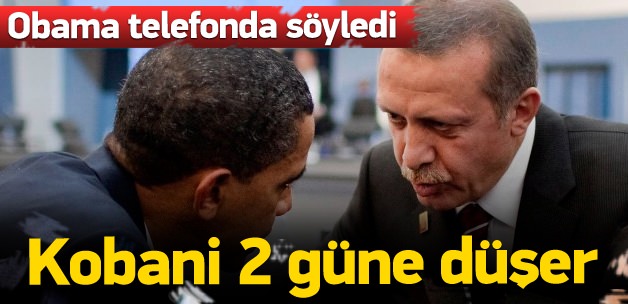 Obama, 'Kobani 2 günde düşer' dedi