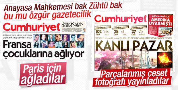 Cumhuriyet'in ikiyüzlü Ankara manşeti