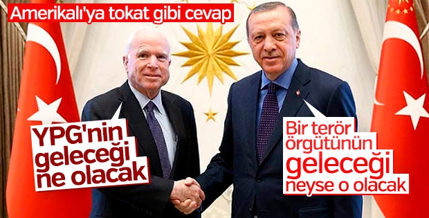 Erdoğan'dan senatör McCain'e YPG cevabı