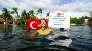 Serbest dalışçı Fatma Uruk'tan 3 günde 3 dünya rekoru