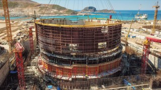 Akkuyu Nükleer Güç Santrali'nin birinci güç ünitesinde çalışmalar sürüyor
