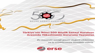 Erse Kablo İkinci 500 Büyük Sanayi Kuruluşu Listesi’nde Yükselmenin Gururunu Yaşıyor