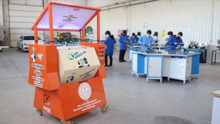 Meslek lisesinde, güneş enerjisiyle çalışan kompost makinesi geliştirildi