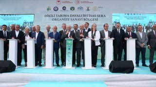 Avrupa'nın en büyük jeotermal ısıtmalı serası olacak organize sanayi bölgesinin temeli atıldı