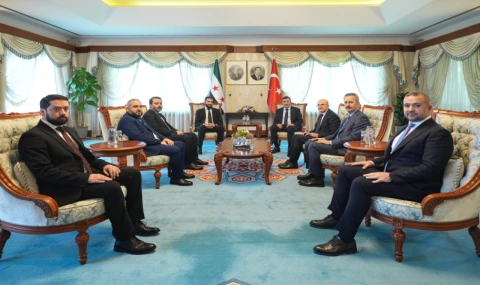 Cumhurbaşkanı Yardımcısı Yılmaz, Suriye Cumhurbaşkanı Şara ile görüştü