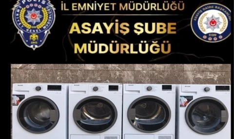 Konteyner kentte çamaşır makinesi hırsızları yakalandı