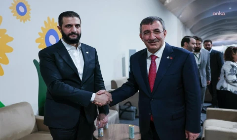 Cumhurbaşkanı Yardımcısı Yılmaz, Suriye Cumhurbaşkanı Şara ile görüştü