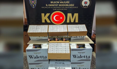 100 bin bandrolsüz makaron ele geçirildi