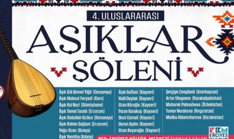 4. Uluslararası Aşıklar Şöleni Kayseri'de yapılacak