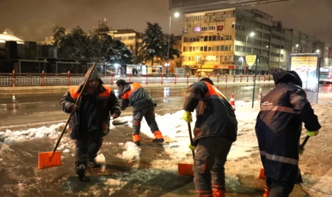 Kayseri karla mücadele için sahada