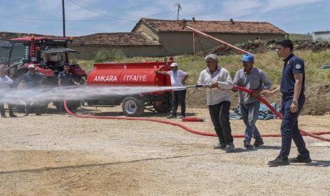 Kırsal mahallelere yangın söndürme tankeri desteği